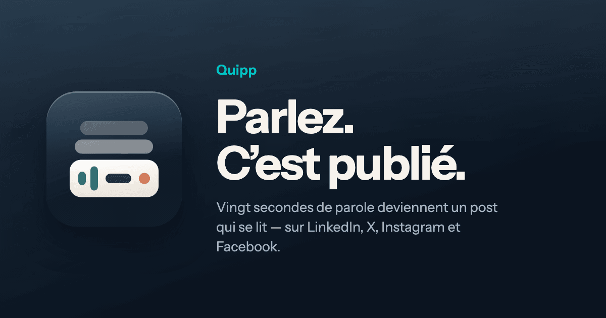 Quipp arrive : vos réseaux sociaux à la voix