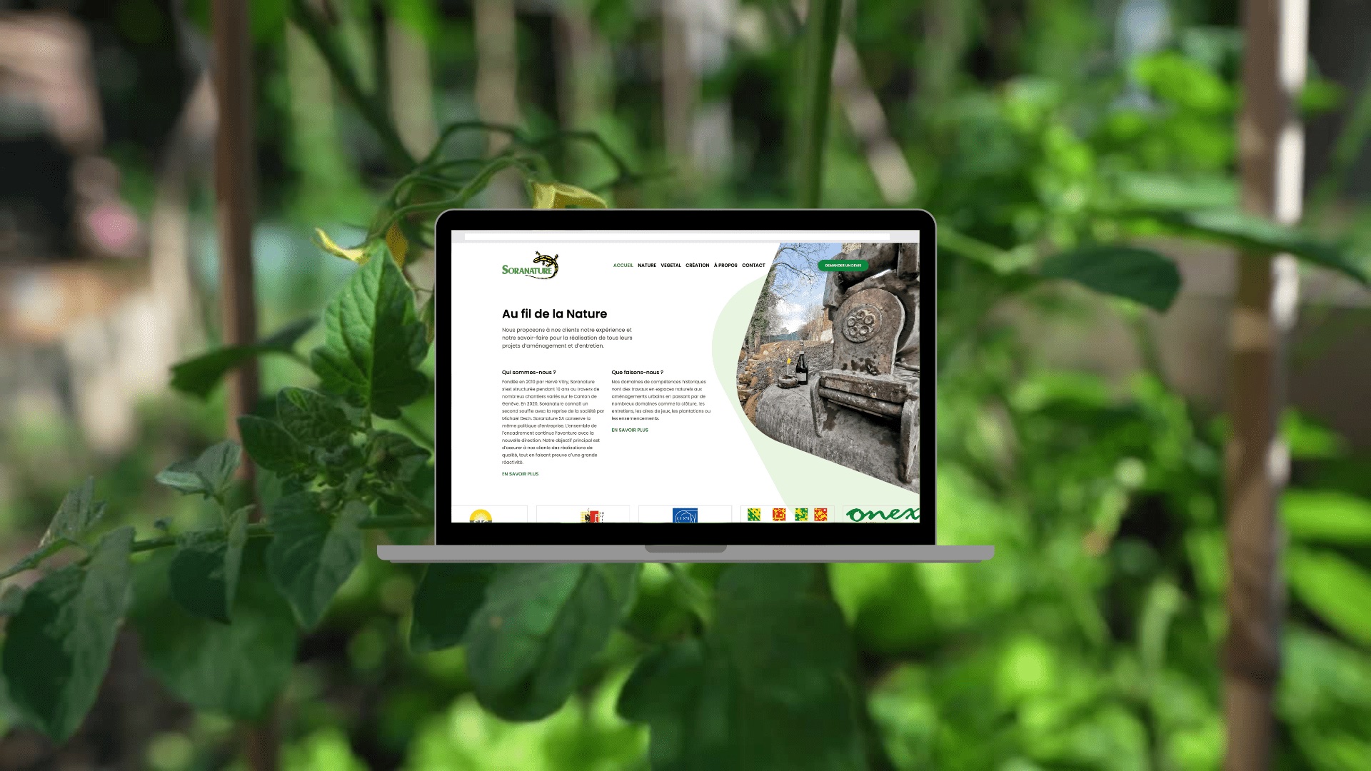 Un site vitrine pour le paysagiste Soranature